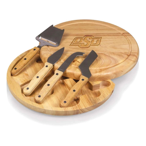 Picnic Time Oklahoma State Cowboys Circo Cheese Cutting Board & Tools Set