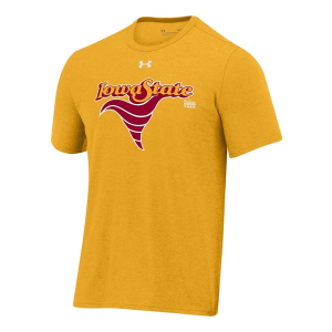 Iowa State Cyclones Under Armour Tornado Script T-Shirt XLarge Gold
