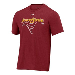 Iowa State Cyclones Under Armour Tornado Script T-Shirt Small Cardinal