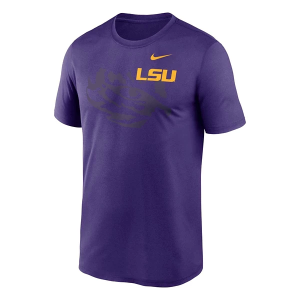 LSU Tigers Nike Shadow Logo T-Shirt Medium Purple