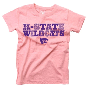 Kansas State Wildcats Wes and Willy Girls' Pink Basic Logo Kids' T-Shirt 5 Pink
