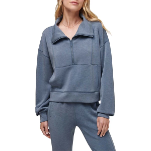 Women's TravisMathew SkyLoft Golf 1/2 Zip Pullover 2XLarge Heather Moonlight Blue