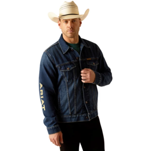 Men's Ariat Team Trucker Denim Jacket Large Richford