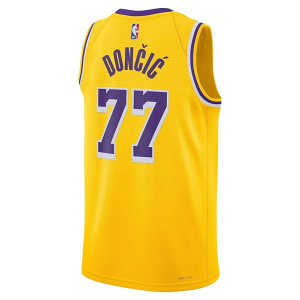 Los Angeles Lakers Luka Doncic #77 Nike Icon Jersey Large Yellow