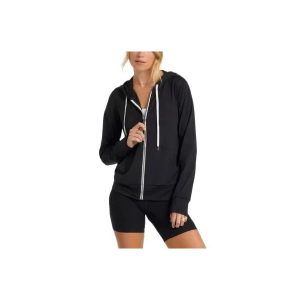 Women's Vuori Halo Yoga Full Zip Hoodie XSmall Black Heather