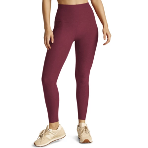 Women's Beyond Yoga Spacedye Caught in the Midi High Waisted Leggings XLarge Bordeaux Heather