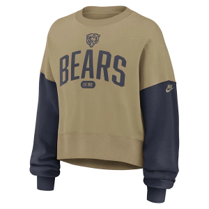 Women's Chicago Bears Nike Rewind Oversized Crewneck 2XLarge Brown