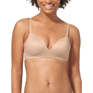 Women's Tommy John Second Skin Wireless Lightly Lined Bra 36 D Maple Sugar
