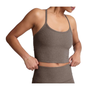 Women's Beyond Yoga Spacedye Crop Sports Bra XLarge Umber Heather