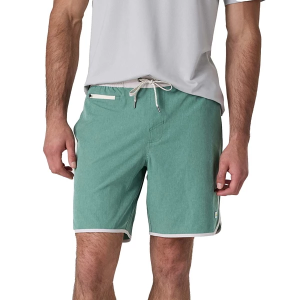 Men's Vuori Banks Shorts XLarge Hedge Green Linen Texture