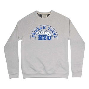 BYU Cougars Homefield Apparel Crew Medium Light Grey