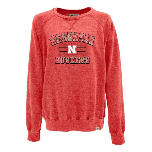 Nebraska Cornhuskers Blue 84 Women's Crew Large Red