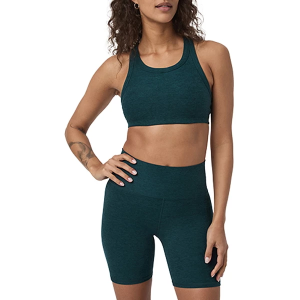 Women's Vuori Elevation Racer Sports Bra Small Moss Heather