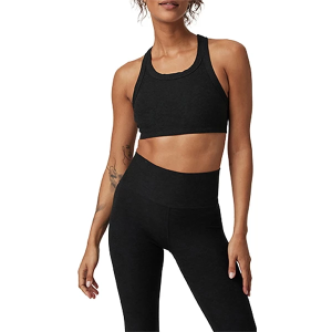 Women's Vuori Elevation Racer Sports Bra XSmall Black Heather