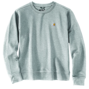Women's Carhartt TENCEL Fiber Series Relaxed Fit Work Crewneck Sweatshirt Small Heather Grey