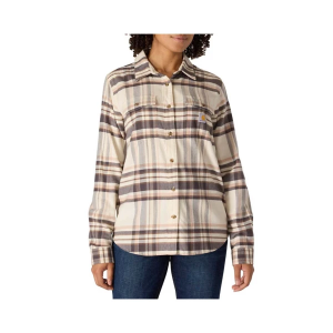 Women's Carhartt Tencel Fiber Series Plaid Long Sleeve Flannel XLarge Chalk