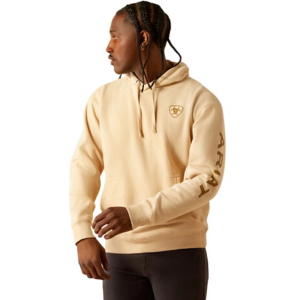 Men's Ariat Logo Hoodie 2XLarge Tan Heather