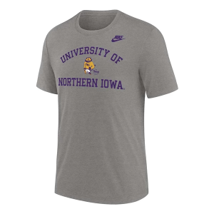 Northern Iowa Panthers Nike Throwback Arch Vault T-Shirt XLarge Heather Grey