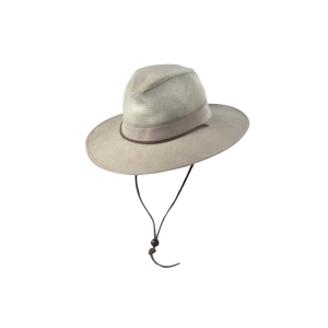 Men's Dorfman-Pacific Twill Mesh Safari Hiking Sun Hat Medium Khaki