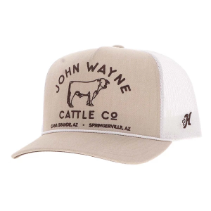 Men's Hooey John Wayne Snapback Hat One Size Tan/White