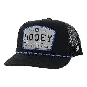 Men's Hooey Trip Snapback Hat One Size Black/White