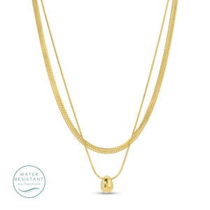 Splendid Iris Layered Up Simple Pendant Necklace