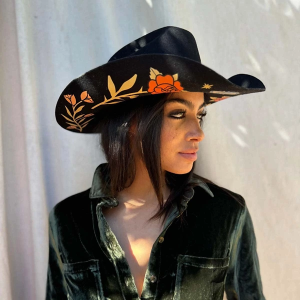 Women's Wild As Heck The Daphna Cowboy Hat Small Black