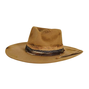 Women's American Hat Makers Six Shooter Fedora Small Mocha