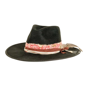 Women's American Hat Makers Onyx Fedora Small M Black
