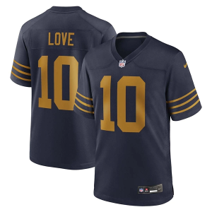 Green Bay Packers Jordan Love #10 Nike 1923 Classic Alternate Game Jersey Medium Navy