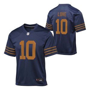 Green Bay Packers Jordan Love #10 Nike 1923 Classic Alternate Kids' Jersey Medium Navy