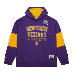 Minnesota Vikings Mitchell and Ness Retro Hoodie XLarge Purple