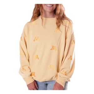 Minnesota Golden Gophers Gameday Social Women's Crew M/L Light Yellow