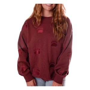 Montana Grizzlies Gameday Social Women's Crew M/L Maroon