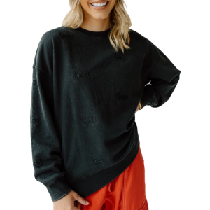 Nebraska Cornhuskers Gameday Social Women's Crew L/XL Black