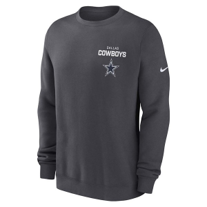 Dallas Cowboys Nike Club Crewneck Small Anthracite