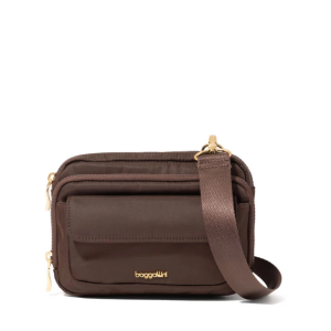 Baggallini Modern Double Zip Crossbody Ganache Twill