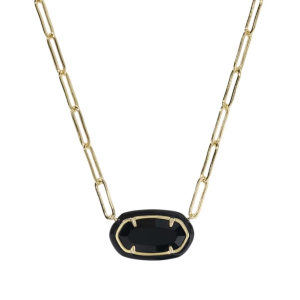 Kendra Scott Elisa Enamel Frame Paperclip Necklace
