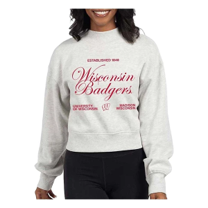 Wisconsin Badgers Chicka-D Women's Crew XLarge Ash
