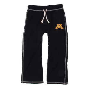 Minnesota Golden Gophers Wes and Willy Girls' French Kids' Sweatpants Large Black