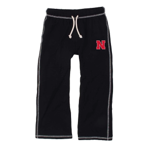 Nebraska Cornhuskers Wes and Willy Girls' French Kids' Sweatpants Small Black