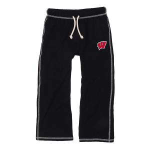 Wisconsin Badgers Wes and Willy Girls' French Kids' Sweatpants XLarge Black