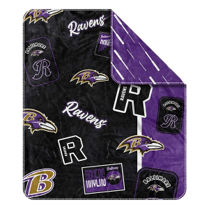 Logo Brands Baltimore Ravens Dream Weave Throw