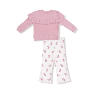 Girls' Angel Dear Cowgirl Boots Set Toddler 2T Ivory