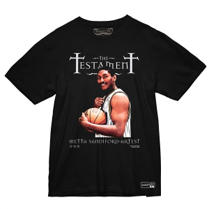 Indiana Pacers Ron Artest Slam Cover Mitchell and Ness T-Shirt Large Black