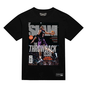 Toronto Raptors Vince Carter Slam Cover Mitchell and Ness T-Shirt XLarge Black