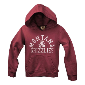 Montana Grizzlies Wes and Willy Kids Hoodie Small Maroon