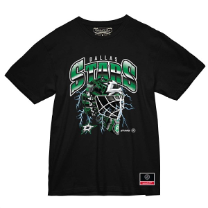 Dallas Stars Mitchell and Ness Lightning T-Shirt Large Black