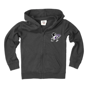 Kansas State Wildcats Wes and Willy Toddler Girls' Full Zip 3T Black