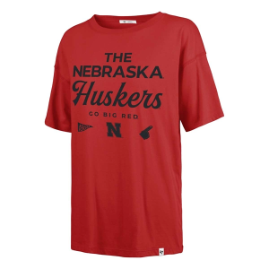 Nebraska Cornhuskers 47 Brand Women's Showoff T-Shirt XLarge Red